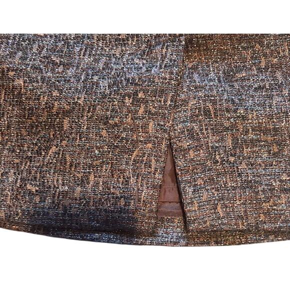 Coldwater Creek Women 20 fully Lined Pencil Skirt Multicolor Metallic Brown - Picture 6 of 8